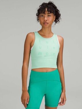 NWT Lululemon Power Pivot Everlux Tank Motif Wild Mint Size 6